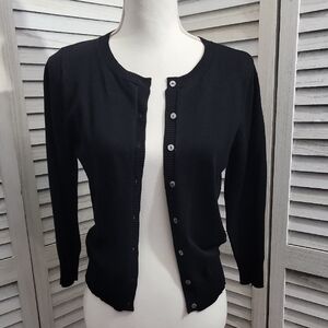 Joseph A. Women's Black Knit Cardigan Sweater